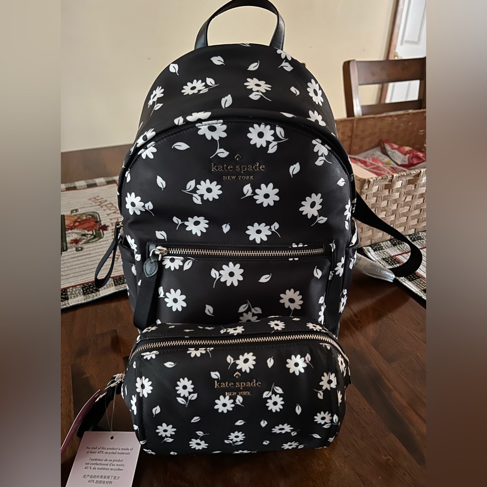 Kate Spade backpack and makeup bag